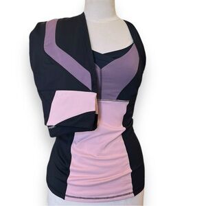 Cynthia Rowley Black and Pink 2pc Leggings Set Small